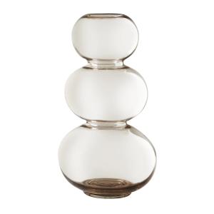 Collection - Sphere Vase 3 boule Ø 18,5 H 33,5 cm, marron