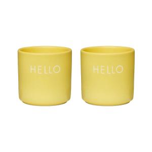 Design Letters - Coquetiers, Hello / yellow (set de 2)