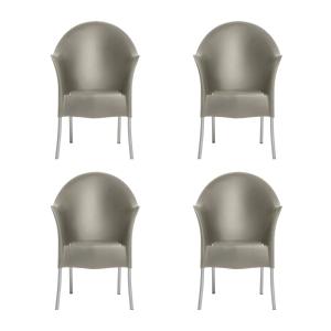 Driade - Lord Yo Fauteuil de jardin, gris clair (lot de 4)