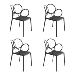 Driade - Sissi Chaise avec accoudoirs Outdoor, gris foncé (…