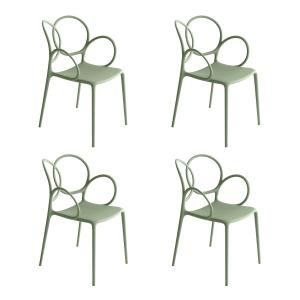 Driade - Sissi Chaise à accoudoirs Outdoor, vert mat (set d…