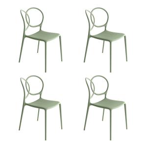 Driade - Sissi Chaise Outdoor, vert mat (set de 4)