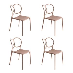 Driade - Sissi Chaise Outdoor, rose mat (set de 4)