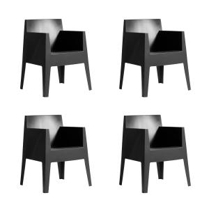 Driade - Toy Chaise avec accoudoirs Outdoor, noir mat (lot…