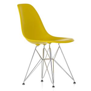 Vitra - Eames Plastic Side Chair DSR RE, chromé / moutarde…