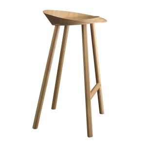 e15 - ST10 Jean Tabouret de bar H 79 cm, chêne laqué transp…