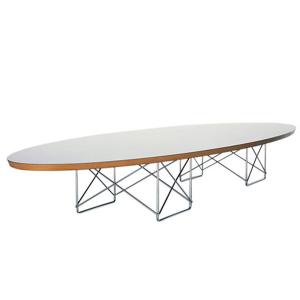 Vitra - table elliptique, HPL, blanc