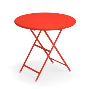 Emu - Table pliante arc en ciel, ø 80 x h 74 cm, rouge écar…