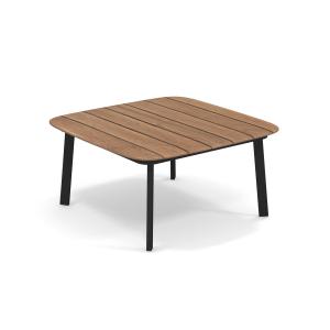 Emu - Shine Outdoor Table d'appoint 79 x 79 cm, teck / noir