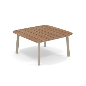 Emu - Shine Outdoor Table d'appoint 79 x 79 cm, teck / taupe