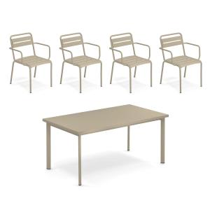 Emu - Star Outdoor Table 160 x 90 cm   chaise à accoudoirs…