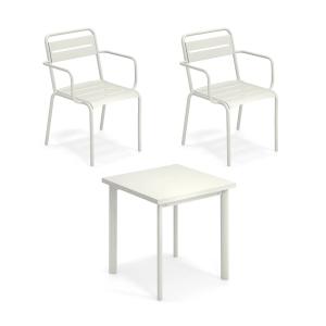 Emu - Star Outdoor Table 70 x 70 cm   chaise avec accoudoir…