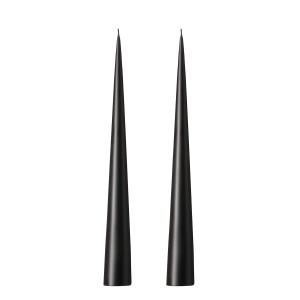 ester & erik - Bougie conique, 37 cm, No. 75, raw black / m…