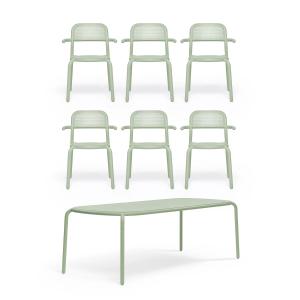 Fatboy - Toní Tablo table   chaise avec accoudoirs, mist gr…