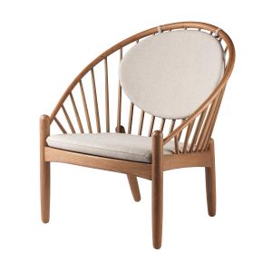 FDB Møbler - J166 Jørna Fauteuil, cadre fumé huilé / beige…