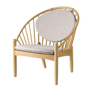 FDB Møbler - J166 Jørna Fauteuil, cadre naturel / gris clai…