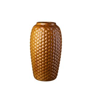 FDB Møbler - S8 Lupin Vase, Ø 15,5 x H 28 cm, brun doré