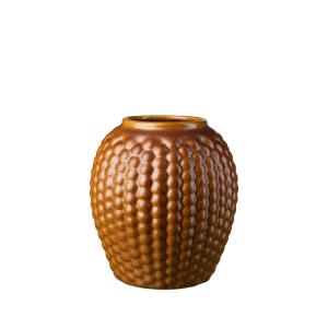 FDB Møbler - S7 Lupin Vase, Ø 19,5 x H 22 cm, brun doré