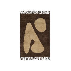 ferm LIVING - Abstract Tapis, 80 x 120 cm, marron / blanc c…