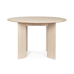 ferm LIVING - Bevel Table, Ø 117 x H 73 cm, hêtre huilé bla…