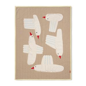 ferm LIVING - Bird Quilted Couverture, sable