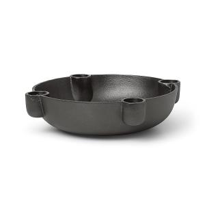 ferm LIVING - Bowl Bougeoir en aluminium, noir