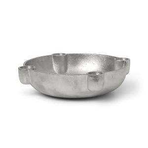 ferm LIVING - Bowl Bougeoir en aluminium, argenté