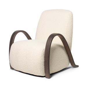 ferm LIVING - Buur Lounge Chair, Boucle nordique, blanc cas…