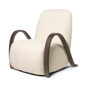 Ferm Living - Buur Lounge Chair, Boucle nordique, blanc cas…