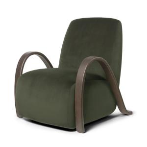 Ferm Living - Buur Lounge Chair, Rich Velvet, pine