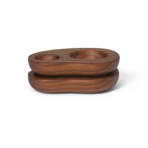 Ferm Living - Cairn Coquetier, frêne carbonisé (set de 2)