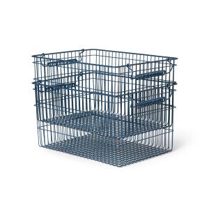 Ferm Living - Cala Paniers empilables, bleu foncé (lot de 2…