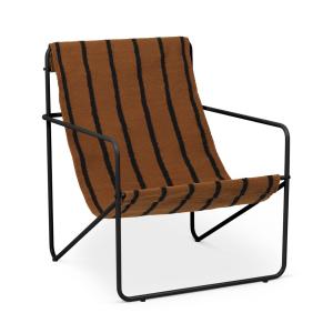 ferm LIVING - Chaise longue Desert chair, noir / stripe