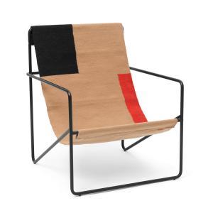 ferm LIVING - Desert Lounge Chair, noir / bloc