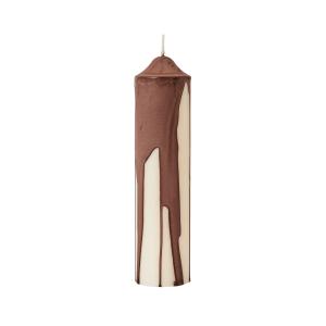 Ferm Living - Dryp Bougie bloc, H 20 cm, blanc / chocolat n…
