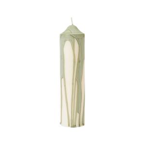 Ferm Living - Dryp Bougie bloc, H 20 cm, blanc / vert thé