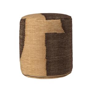 ferm Living - Forene Cylinder Pouf, havane / chocolat