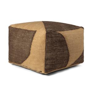 Ferm Living - Forene Pouf, 60 x 60 cm, havane / chocolat