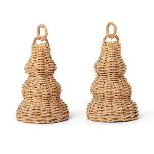 Ferm Living - Boules de cloches tressées, naturel (set de 2…