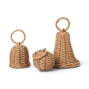 Ferm Living - Boules de cloches tressées, naturel (set de 3…