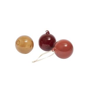 Ferm Living - Glass Baubles Boule de Noël, M, rose-rouge op…