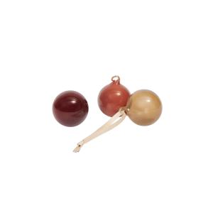 Ferm Living - Glass Baubles Boule de Noël, S, rose-rouge op…