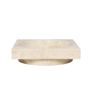 Ferm Living - Hew Coupe décorative, H 7 cm, travertin