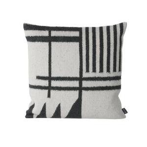 ferm LIVING - Kelim Cushion, 50 x 50 cm, black Lines