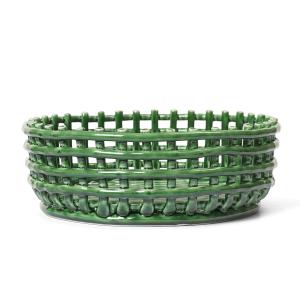 Ferm Living - Céramique Centerpiece Coupe, emerald green