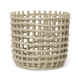 Ferm Living - Corbeille en céramique, grande, cashmere