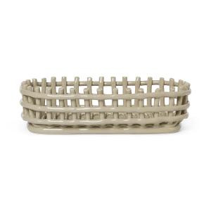 Ferm Living - Corbeille ovale en céramique, cashmere