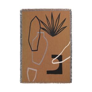 ferm LIVING - Couverture Mirage, 120 x 170 cm, moutarde