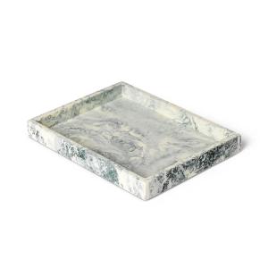 Ferm Living - Mist Plateau, 15 x 20 cm, emerald / off-white
