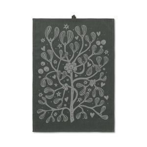 Ferm Living - Mistletoe Torchon, dark green